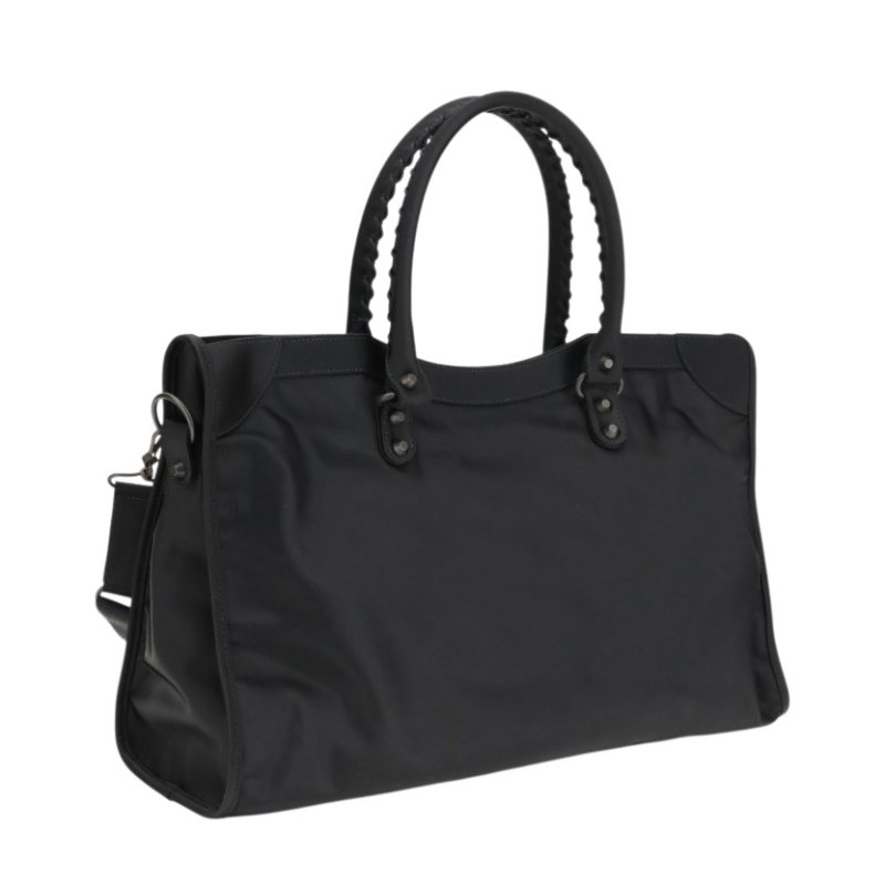 ✨2026季度全新✨Balenciaga 808388 Le City 小羊皮大款機車包 黑色銅釦-5
