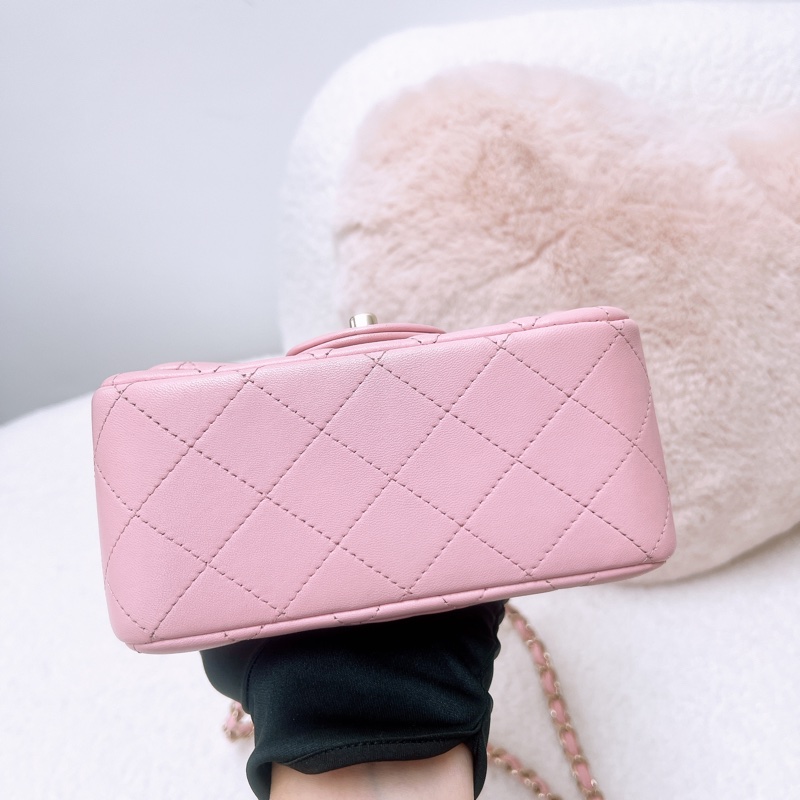 Chanel 粉色方胖子 mini cf 17-2