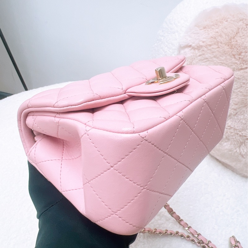 Chanel 粉色方胖子 mini cf 17-3