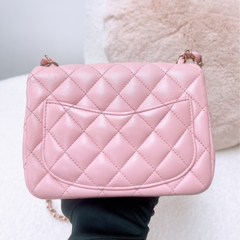 Chanel 粉色方胖子 mini cf 17-6