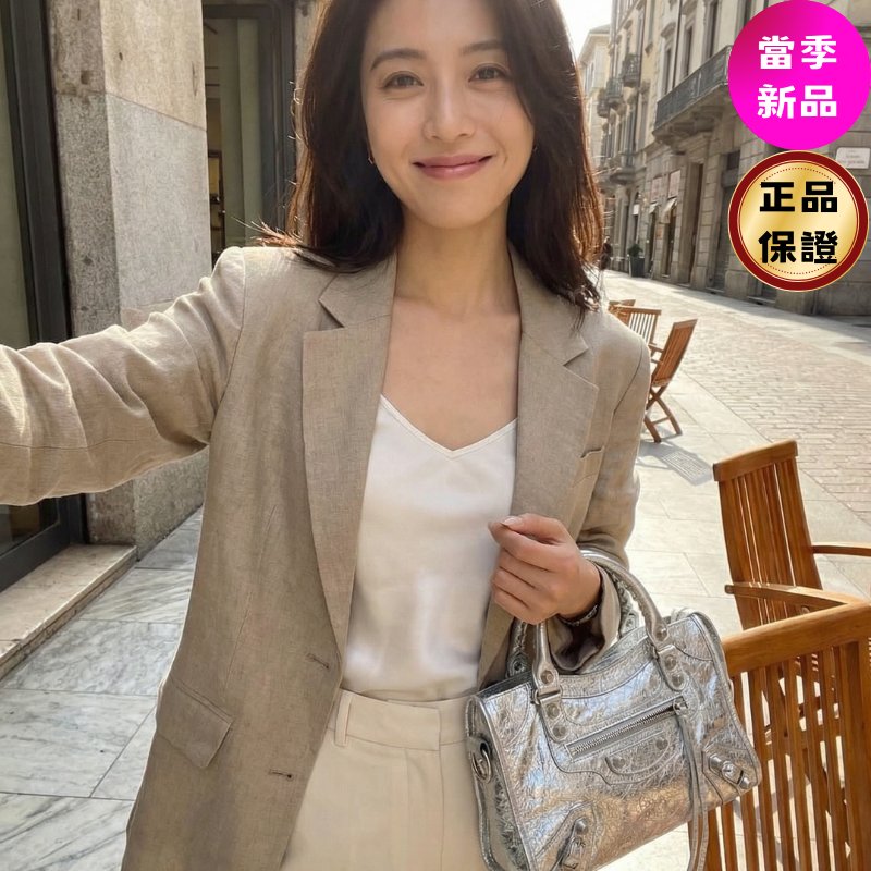 ✨2026季度全新✨Balenciaga Le City Mini 小羊皮迷你機車包 銀色﻿-0