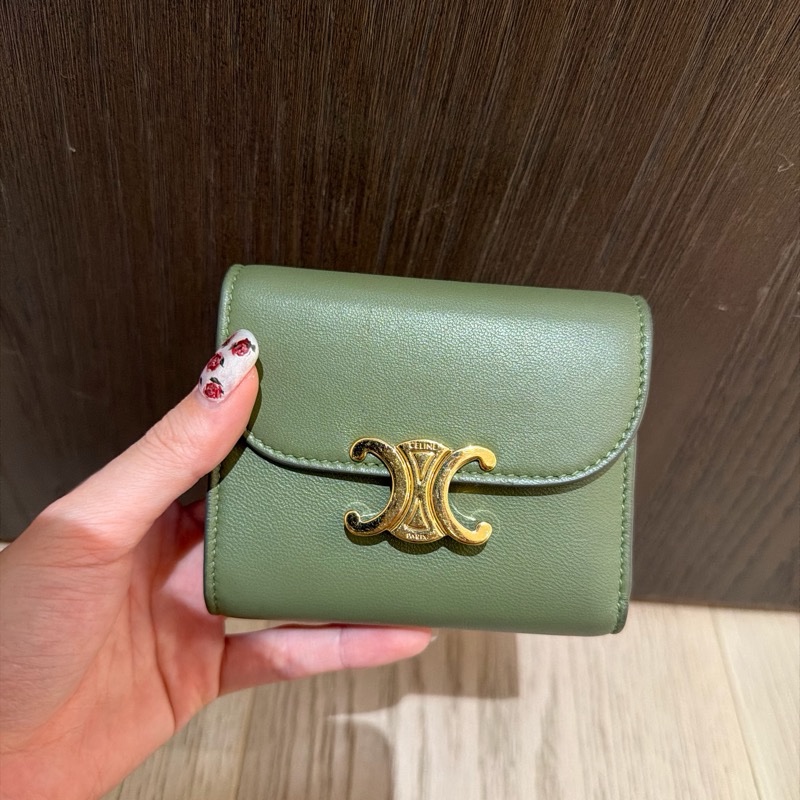 Celine 乳木果油色的短夾～～狀況超級好！快來淘寶-5