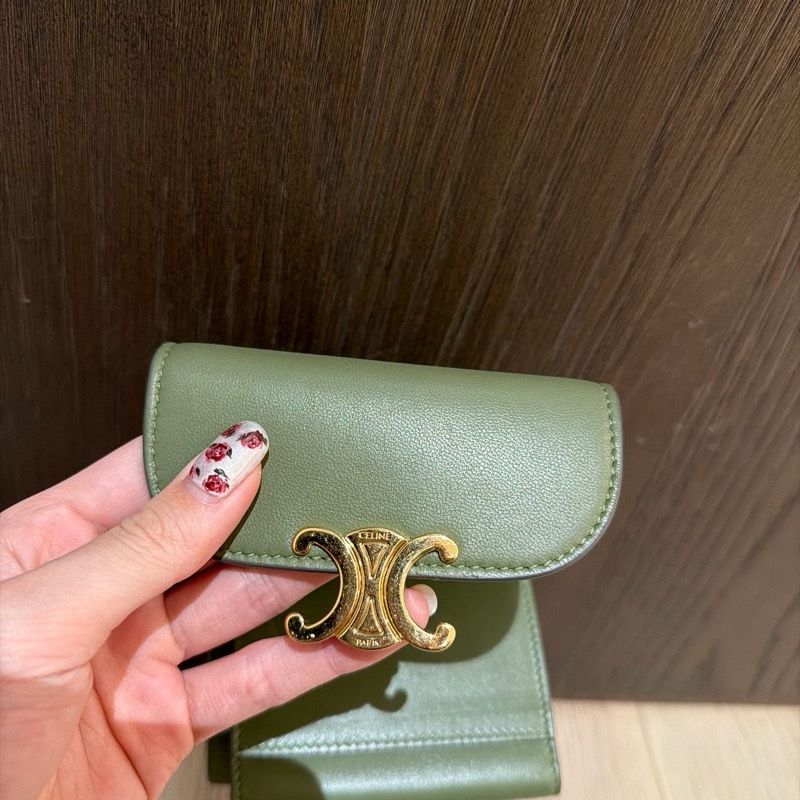 Celine 乳木果油色的短夾～～狀況超級好！快來淘寶-16