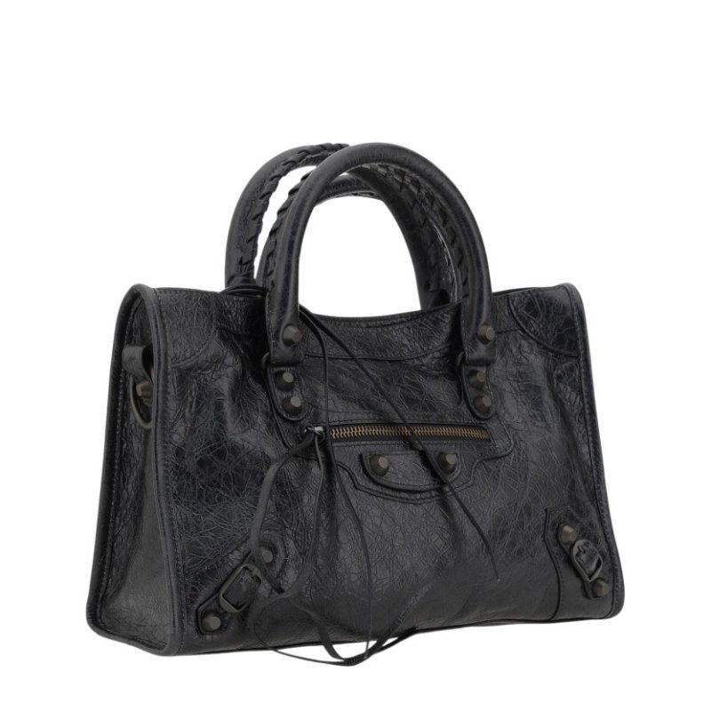 ✨2026季度全新✨Balenciaga 811442 Le City 小羊皮 S 小款機車包 黑色銅釦-1