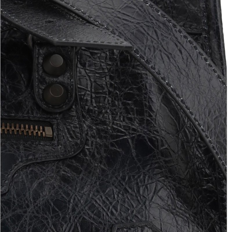 ✨2026季度全新✨Balenciaga 811442 Le City 小羊皮 S 小款機車包 黑色銅釦-2