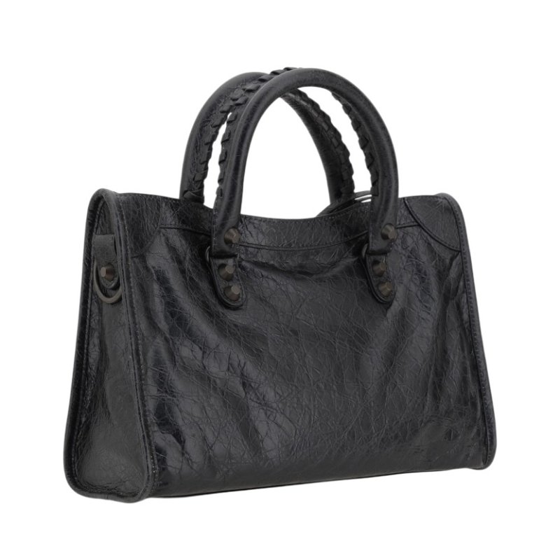 ✨2026季度全新✨Balenciaga 811442 Le City 小羊皮 S 小款機車包 黑色銅釦-3
