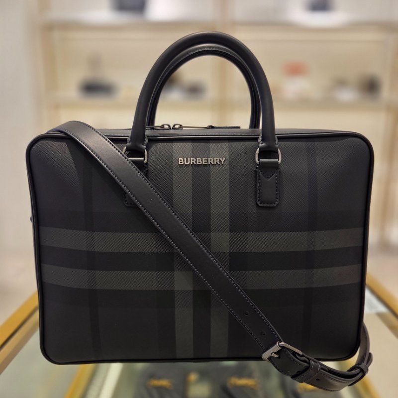✨2026季度全新✨Burberry 80653381 Ainsworth Briefcase 公事包 炭灰色-1