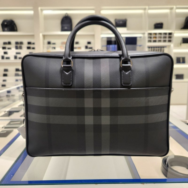 ✨2026季度全新✨Burberry 80653381 Ainsworth Briefcase 公事包 炭灰色-3