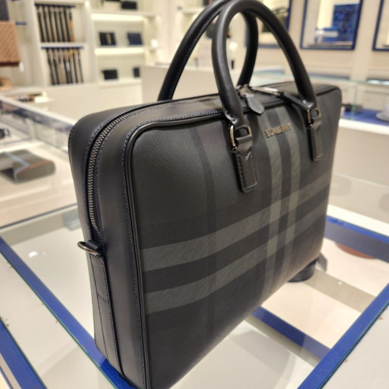 ✨2026季度全新✨Burberry 80653381 Ainsworth Briefcase 公事包 炭灰色-4