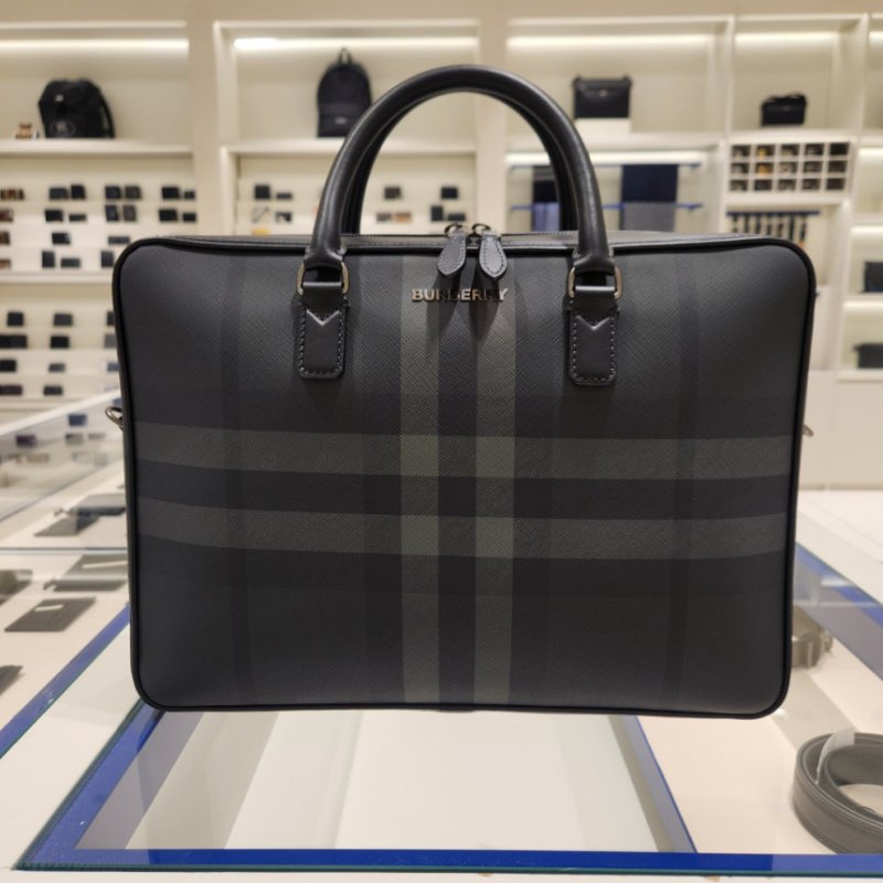 ✨2026季度全新✨Burberry 80653381 Ainsworth Briefcase 公事包 炭灰色-6