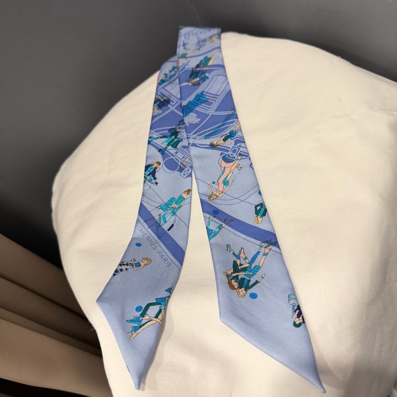 Hermes 愛馬仕 巴黎女子 Twilly 絲巾-0