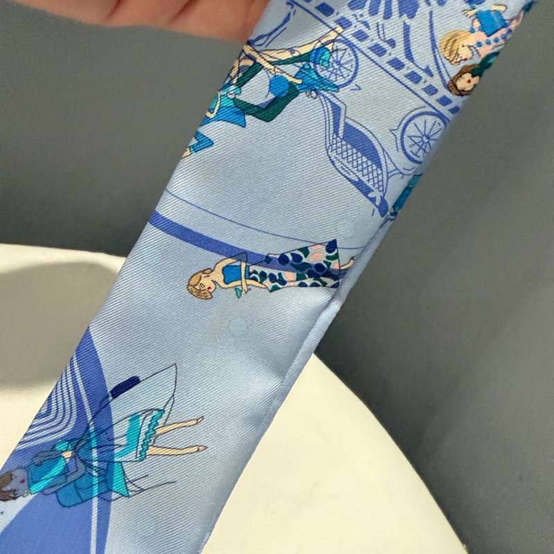 Hermes 愛馬仕 巴黎女子 Twilly 絲巾-9