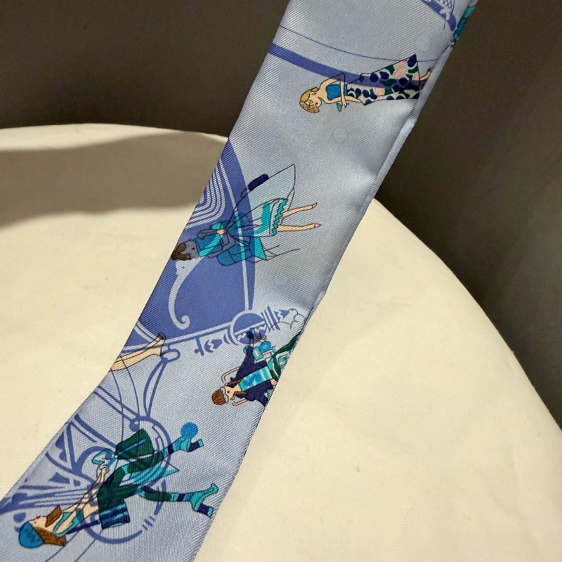 Hermes 愛馬仕 巴黎女子 Twilly 絲巾-10