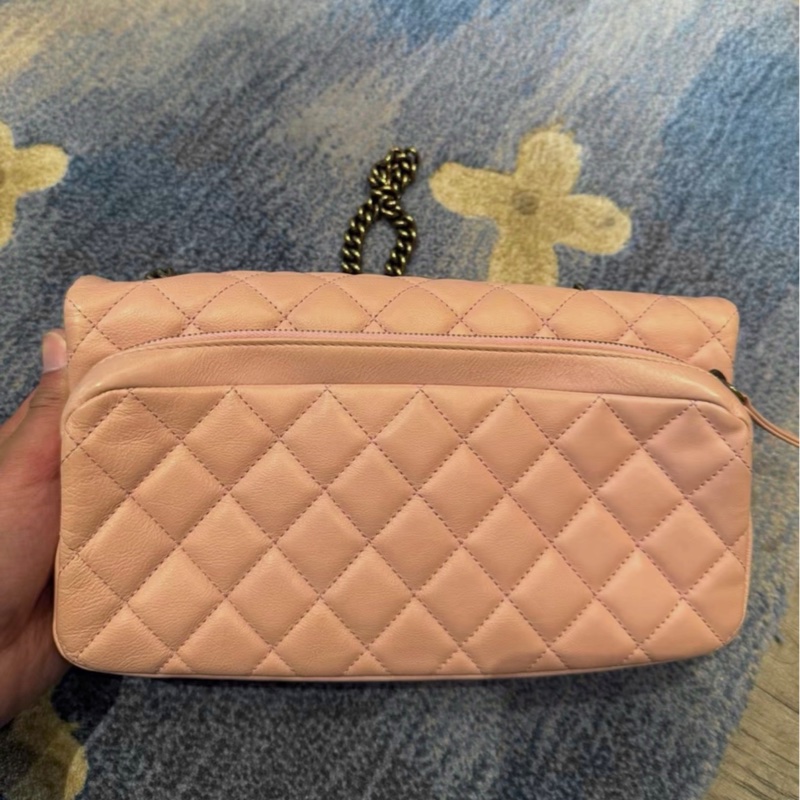 【96新 ✨ 全網最低價！】 Chanel 香奈兒 CF櫻花粉 牛皮 限量金幣 鏈條包（下單前先詢問庫存❗️）-2