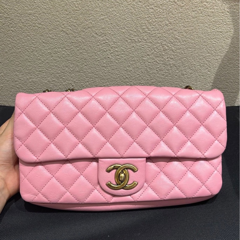【96新 ✨ 全網最低價！】 Chanel 香奈兒 CF櫻花粉 牛皮 限量金幣 鏈條包（下單前先詢問庫存❗️）-2