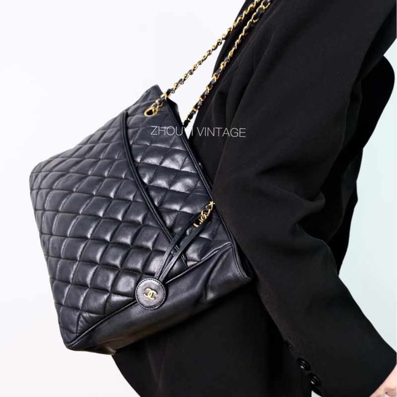 Chanel 菱格紋托特鏈條包-1