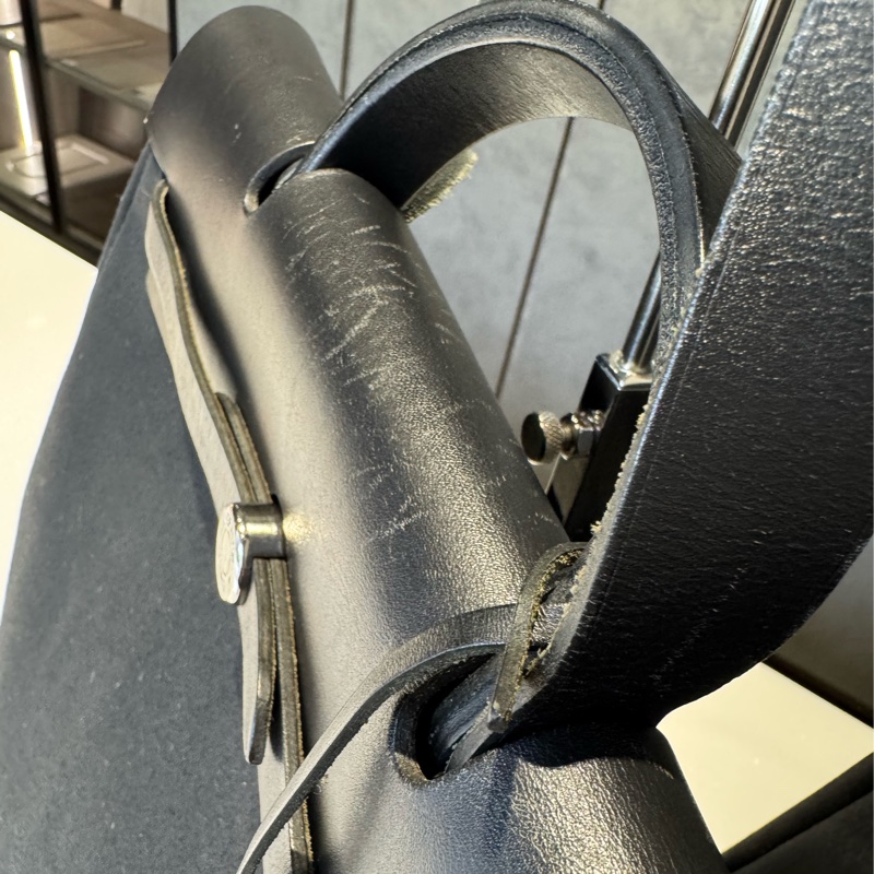 Hermes Herbag 36/38黑色皮革 （附替換袋）-5