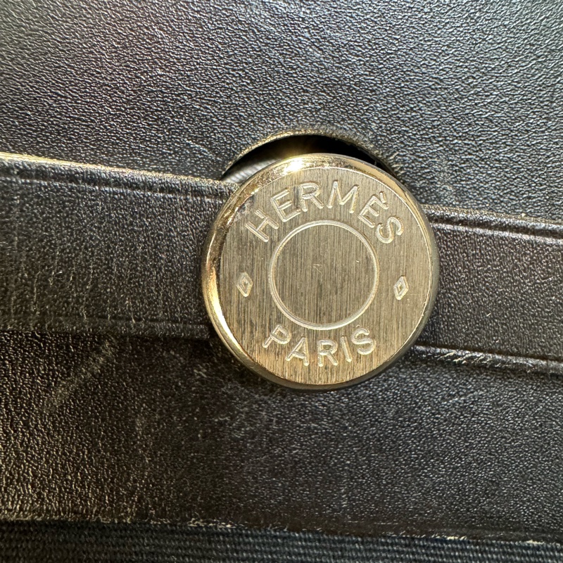 Hermes Herbag 36/38黑色皮革 （附替換袋）-6