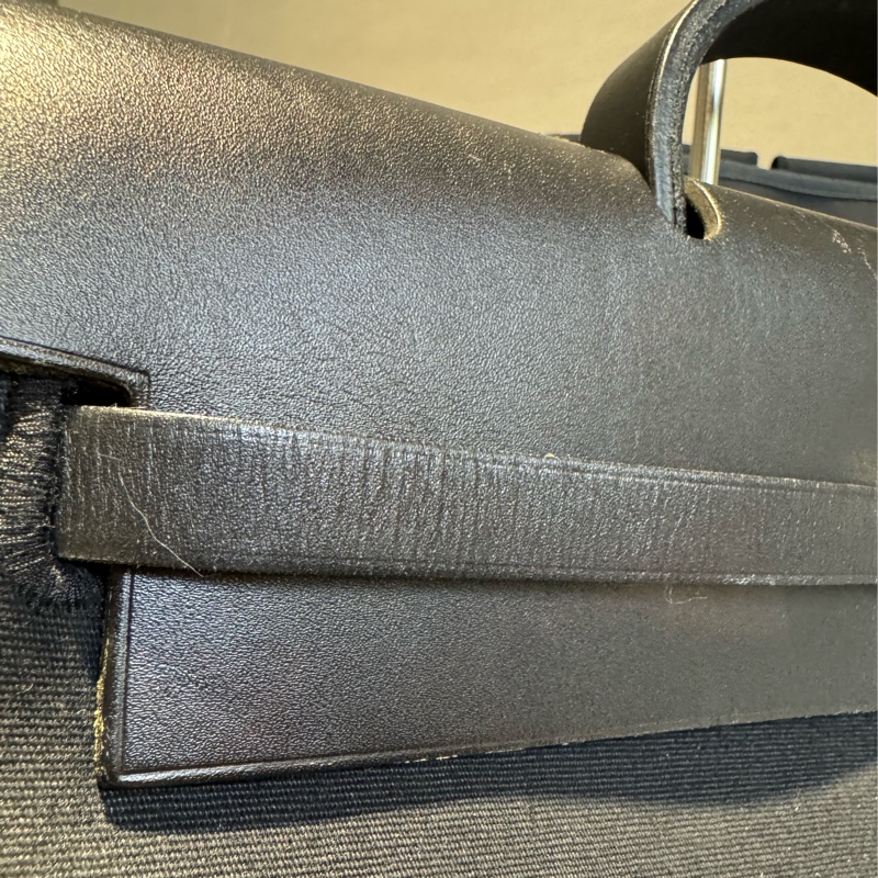 Hermes Herbag 36/38黑色皮革 （附替換袋）-7