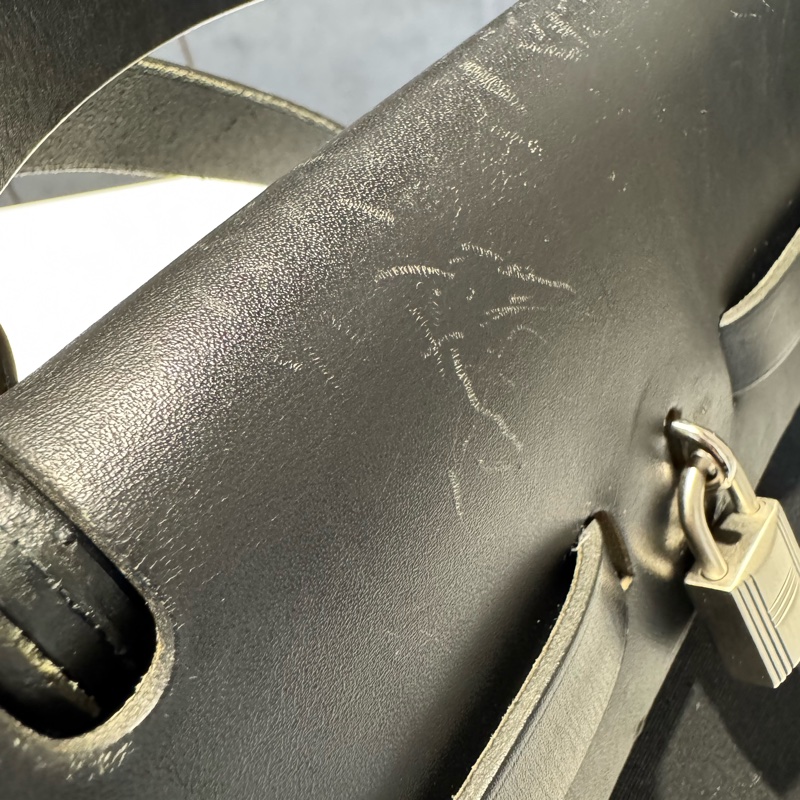 Hermes Herbag 36/38黑色皮革 （附替換袋）-9