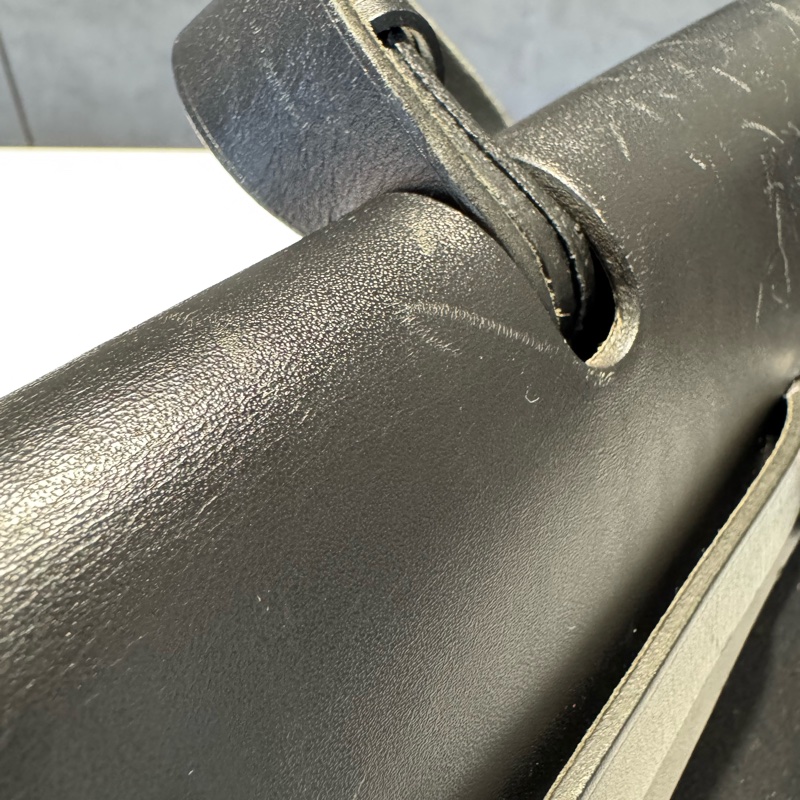 Hermes Herbag 36/38黑色皮革 （附替換袋）-12