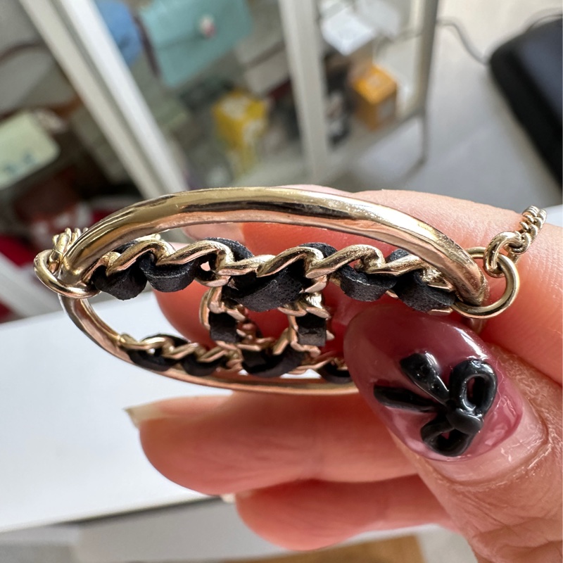 CHANEL經典大雙C 皮穿鏈項鏈-3