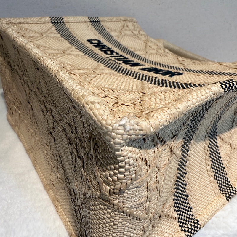 Dior✨拉菲草藤編book tote托特包 小號-10