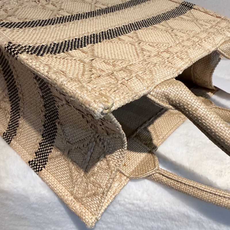 Dior✨拉菲草藤編book tote托特包 小號-15