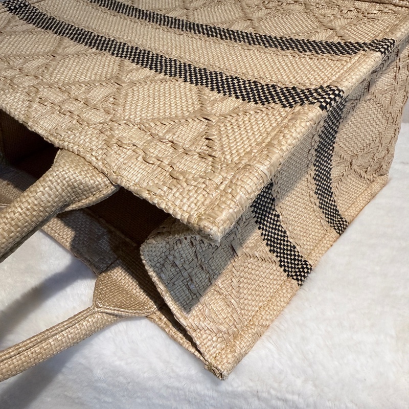 Dior✨拉菲草藤編book tote托特包 小號-16