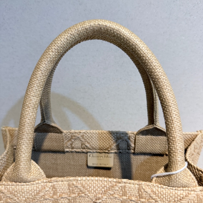 Dior✨拉菲草藤編book tote托特包 小號-21