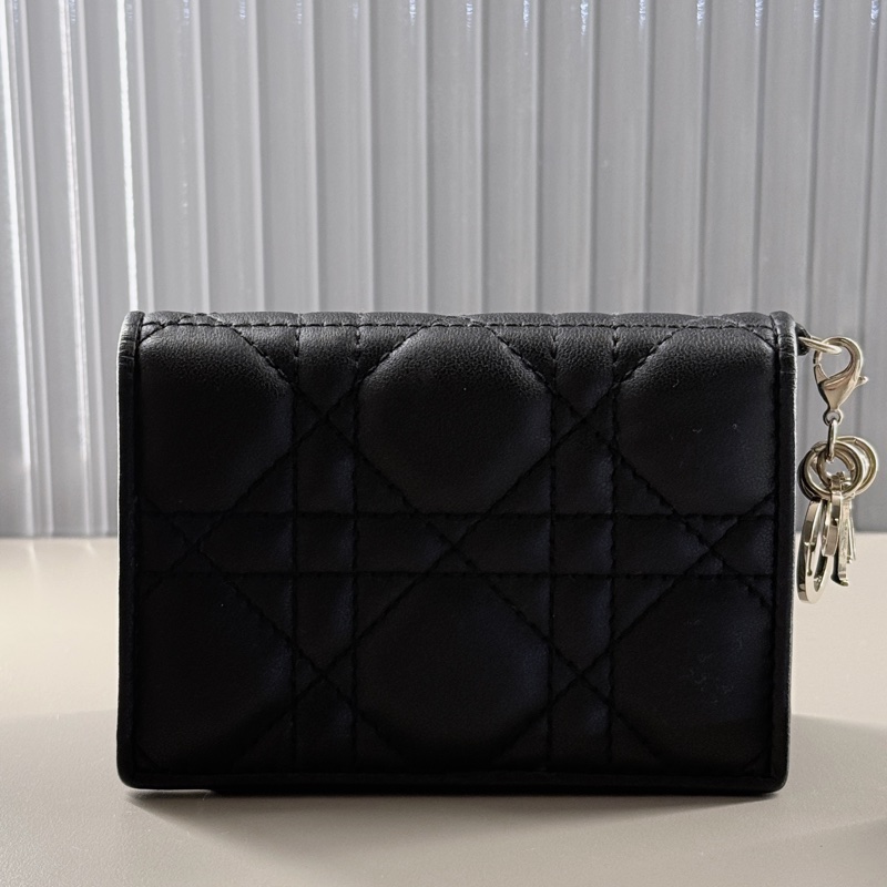 Lady Dior 黑色 Cannage 羊皮 [卡夾/錢包/短夾 ]-1