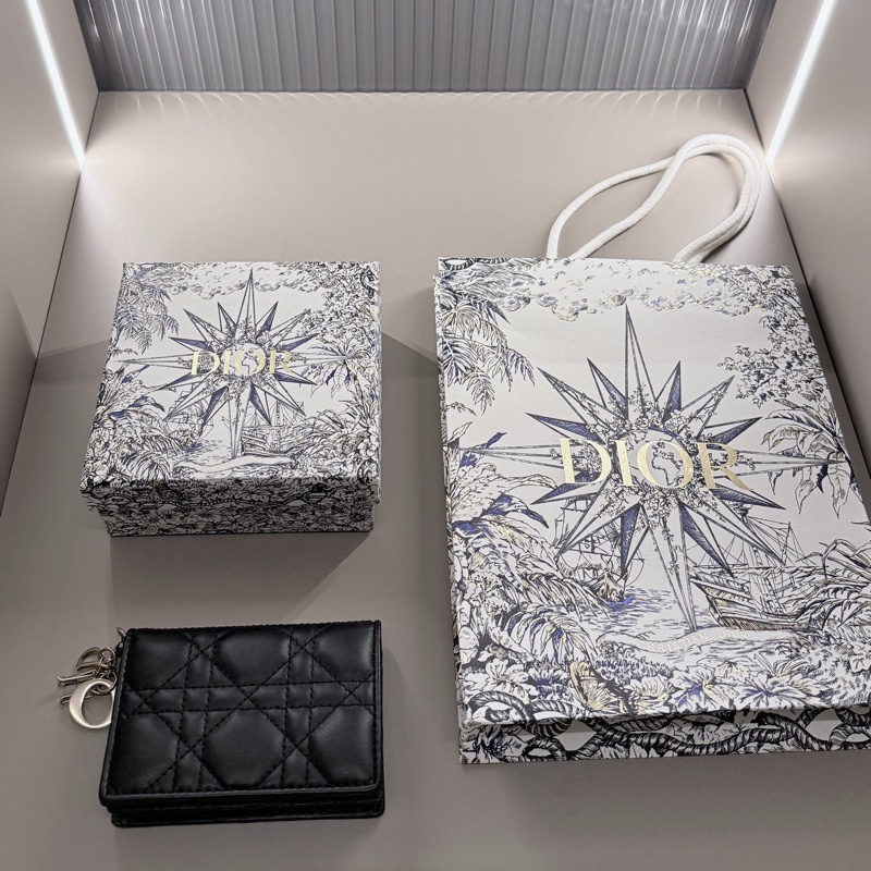 Lady Dior 黑色 Cannage 羊皮 [卡夾/錢包/短夾 ]-2