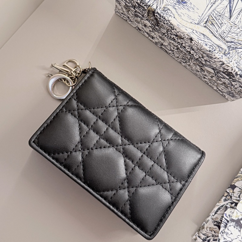 Lady Dior 黑色 Cannage 羊皮 [卡夾/錢包/短夾 ]-3