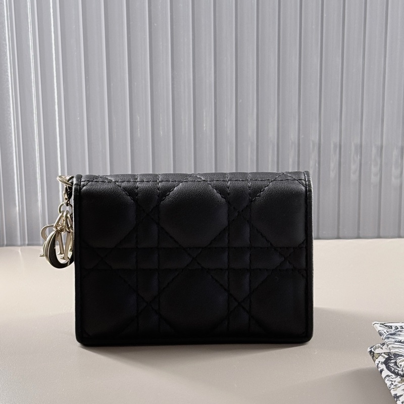 Lady Dior 黑色 Cannage 羊皮 [卡夾/錢包/短夾 ]-4