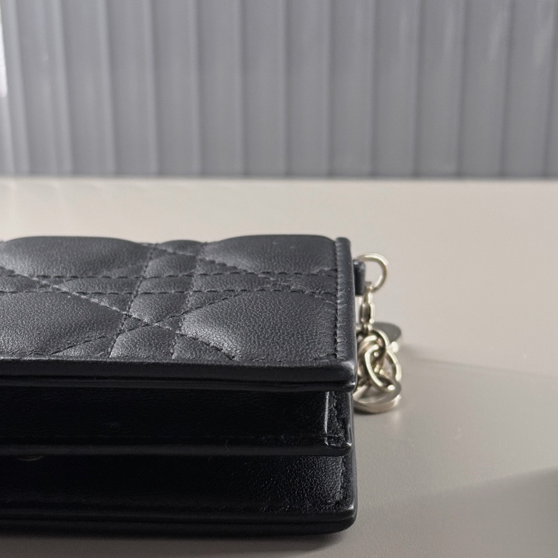 Lady Dior 黑色 Cannage 羊皮 [卡夾/錢包/短夾 ]-7