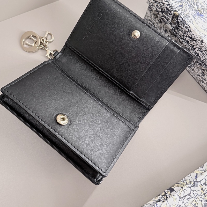 Lady Dior 黑色 Cannage 羊皮 [卡夾/錢包/短夾 ]-8