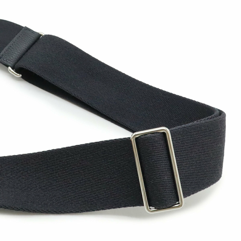 愛馬仕 Hermès Vide Poche H Evelyn 肩包 Togo 黑色 W 印章-5