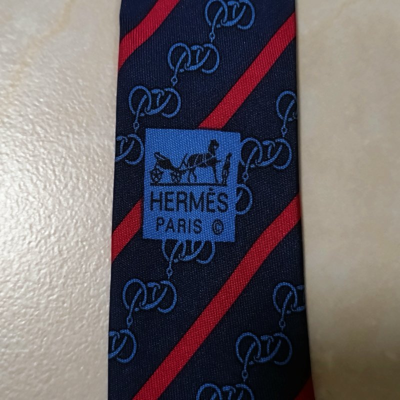 HERMES 愛馬仕 真絲領帶-4