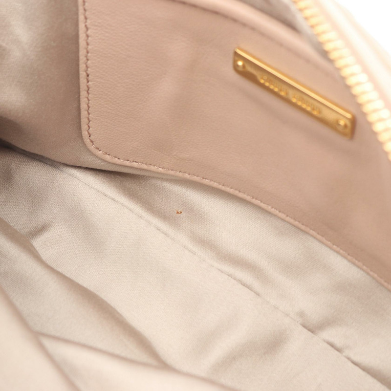 Miu Miu MATELASSE 粉紅皮革單肩包（二手女款）-8