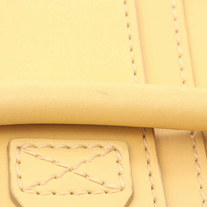 CELINE Luggage 微型購物手提包 167793 皮革 黃色 二手 女士-6