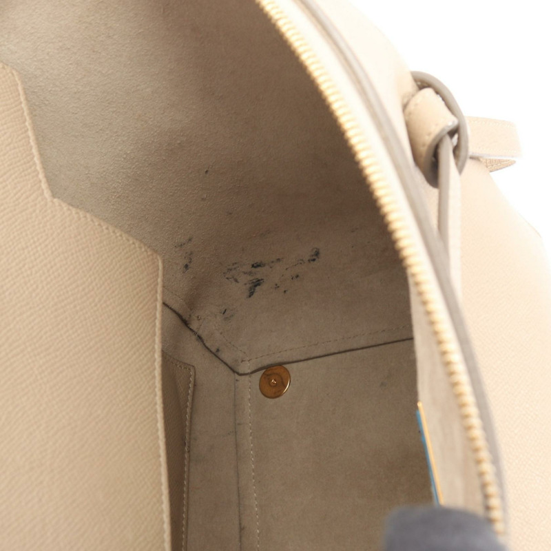 CELINE MINI Belt 2Way 肩背手提包 176103 米色皮革 二手 女士-4