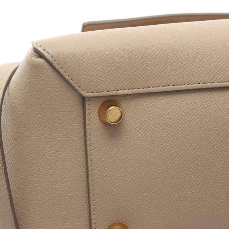 CELINE MINI Belt 2Way 肩背手提包 176103 米色皮革 二手 女士-8