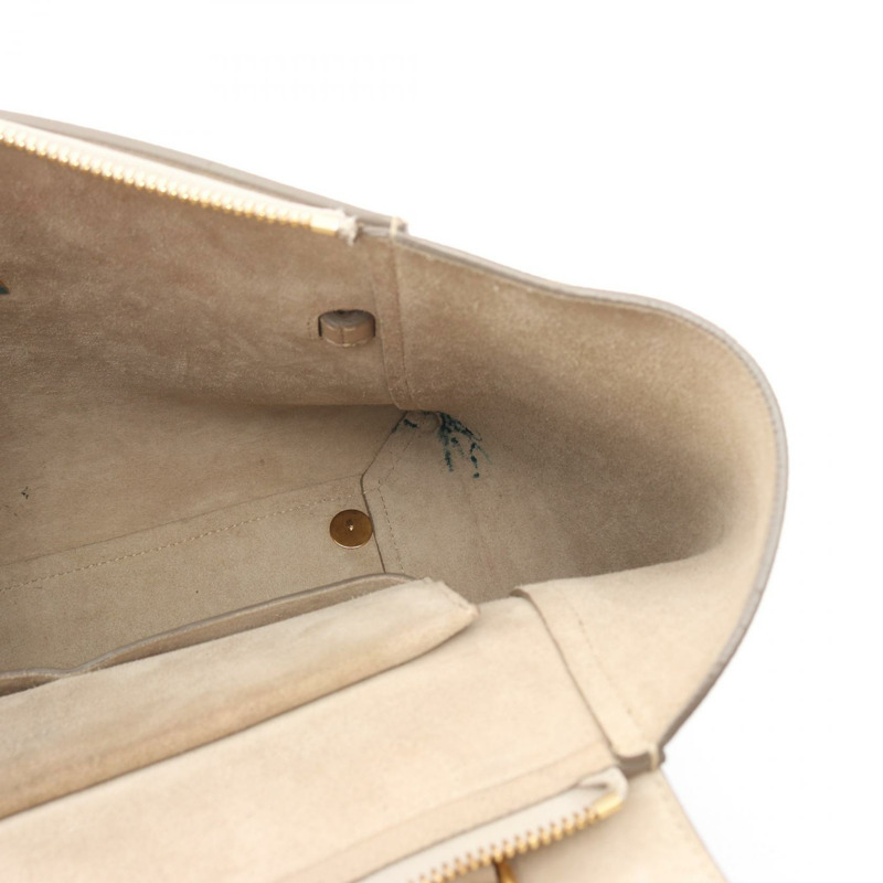 CELINE MINI Belt 2Way 肩背手提包 176103 米色皮革 二手 女士-9