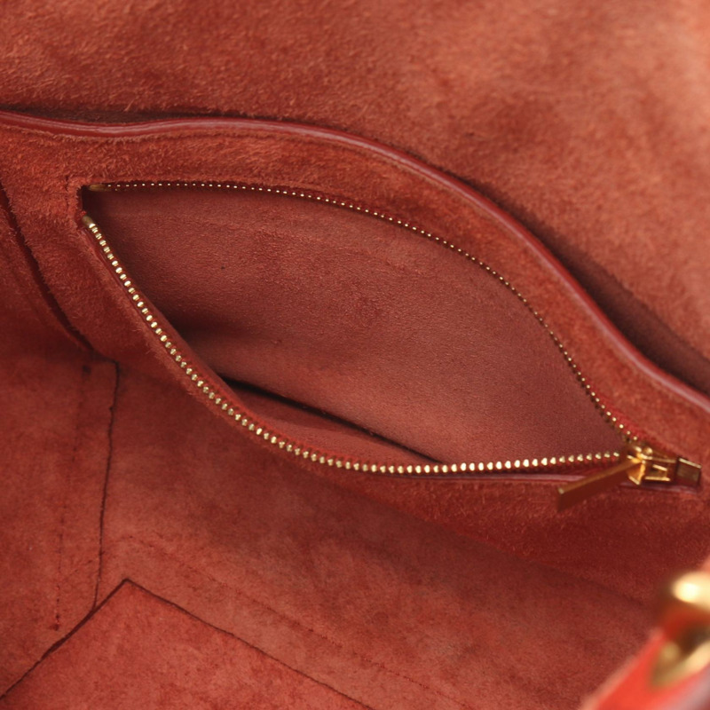 CELINE Sangle 水桶小號肩背包 178303 紅色皮革 二手 女士-8