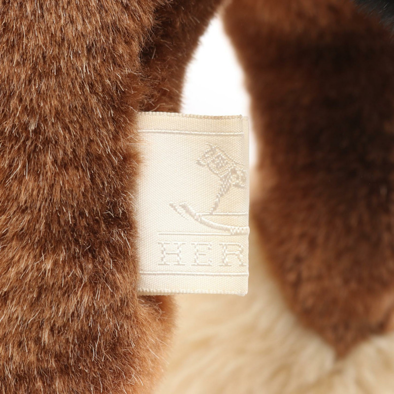 愛馬仕 Elmy PM 毛絨玩具 H400055M-00 麂皮絨亞克力棕色多色二手男女通用-4
