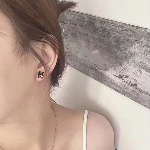 Hermes 愛馬仕 mini pop H 耳釘 耳環 黑