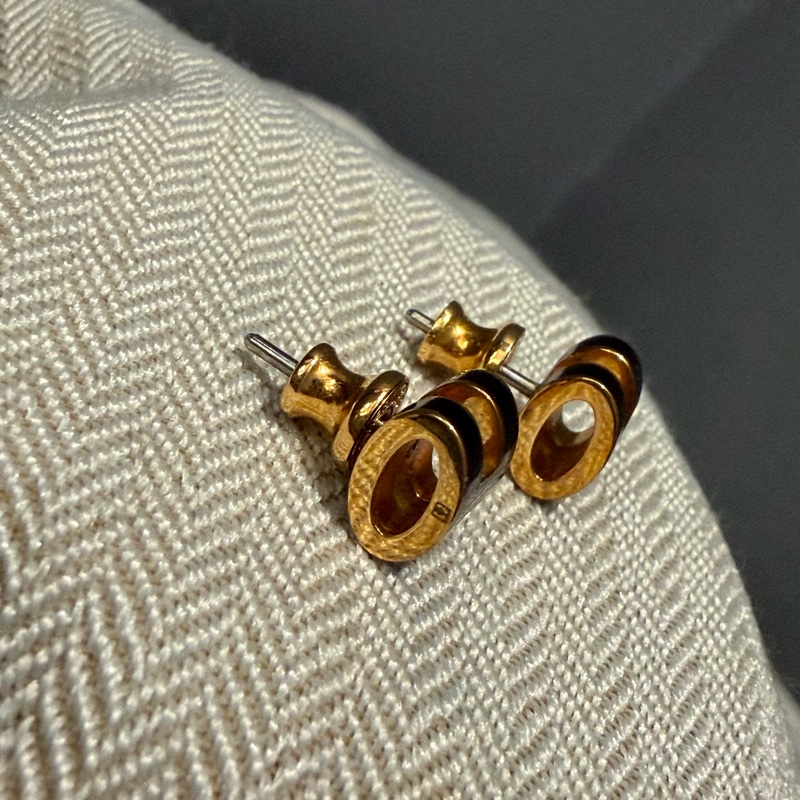 Hermes 愛馬仕 mini pop H 耳釘 耳環 黑-2