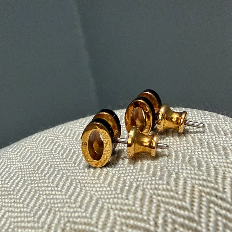 Hermes 愛馬仕 mini pop H 耳釘 耳環 黑-6