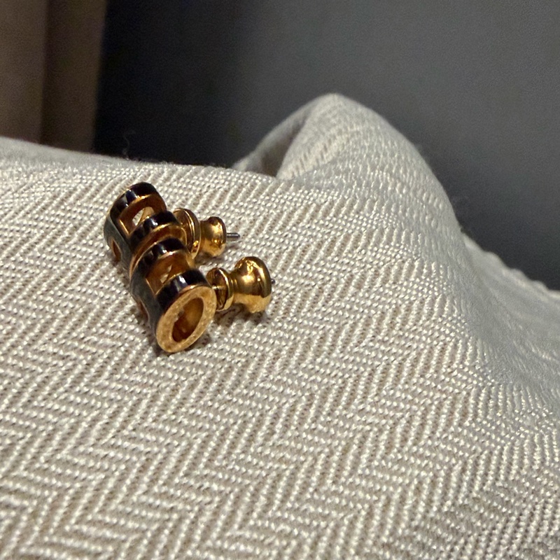 Hermes 愛馬仕 mini pop H 耳釘 耳環 黑-9