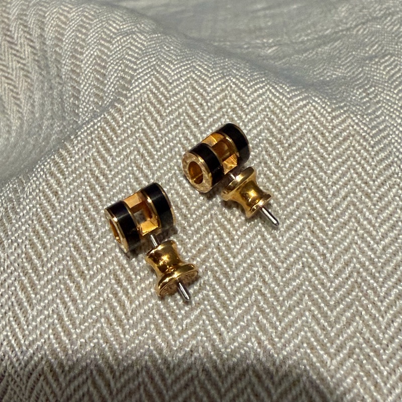 Hermes 愛馬仕 mini pop H 耳釘 耳環 黑-11